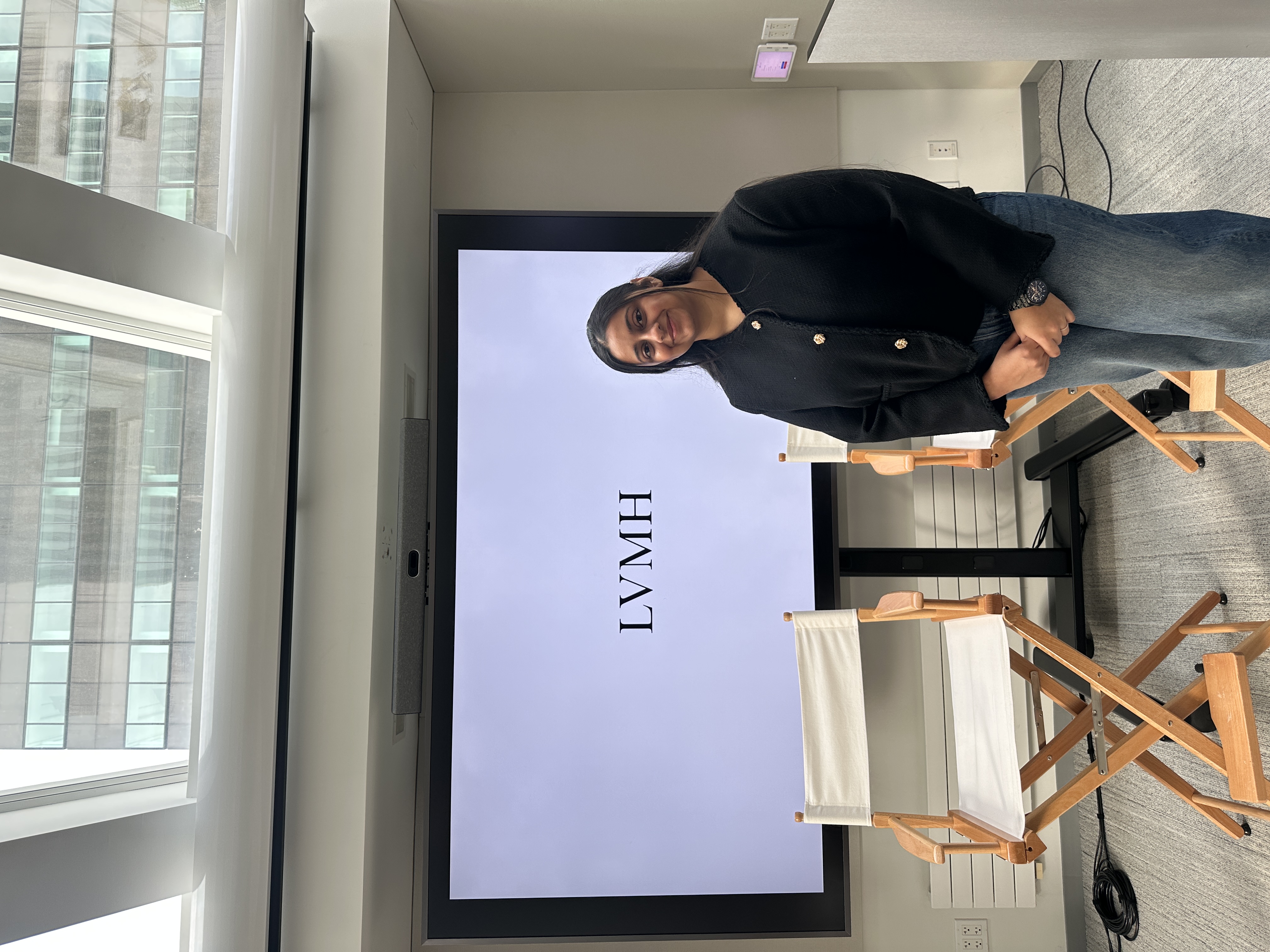 Mahee Thakkar attending an LVMH session in New York